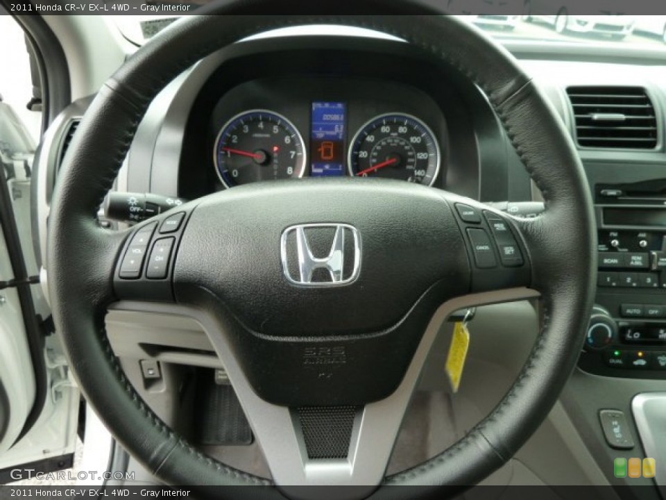 Gray Interior Steering Wheel for the 2011 Honda CR-V EX-L 4WD #51668263