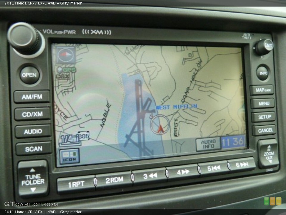 Gray Interior Navigation for the 2011 Honda CR-V EX-L 4WD #51668317
