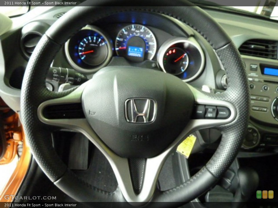 Sport Black Interior Steering Wheel for the 2011 Honda Fit Sport #51668608