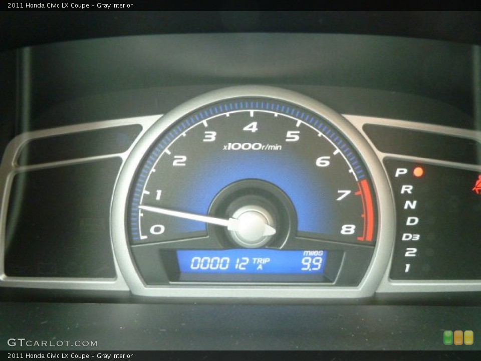 Gray Interior Gauges for the 2011 Honda Civic LX Coupe #51668911