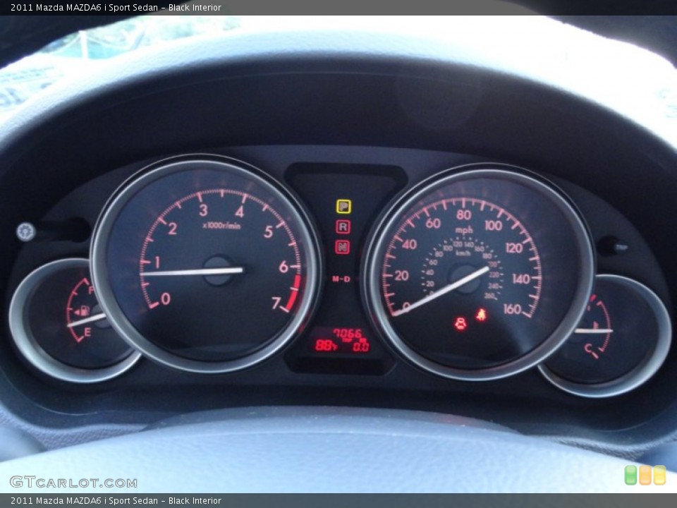 Black Interior Gauges for the 2011 Mazda MAZDA6 i Sport Sedan #51670626