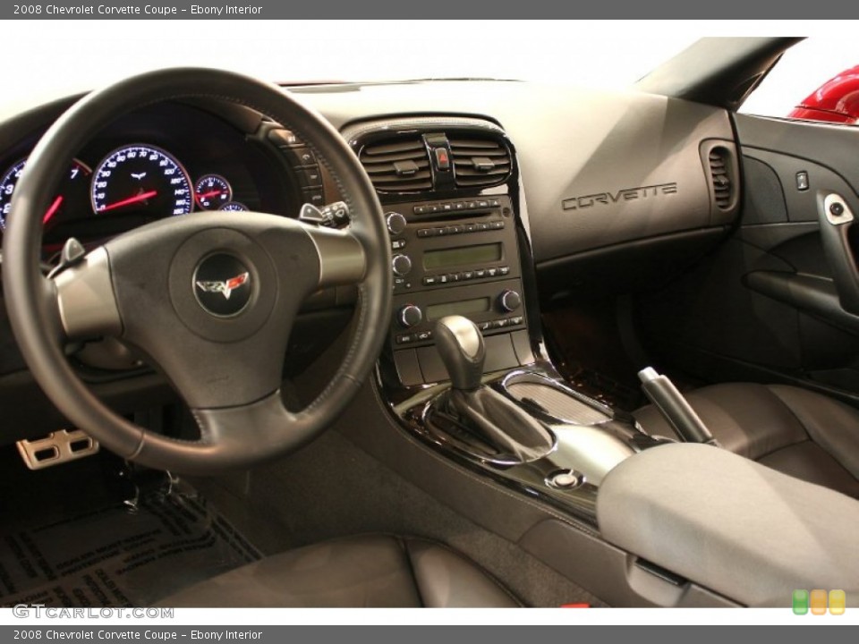 Ebony Interior Steering Wheel for the 2008 Chevrolet Corvette Coupe #51671154