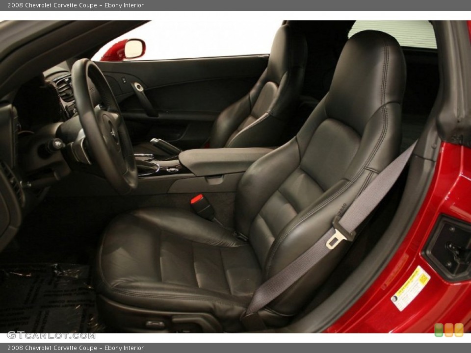 Ebony Interior Photo for the 2008 Chevrolet Corvette Coupe #51671196
