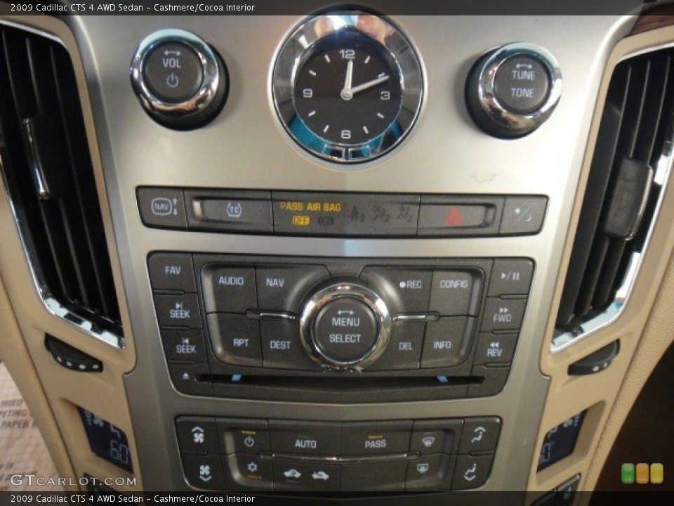 Cashmere/Cocoa Interior Controls for the 2009 Cadillac CTS 4 AWD Sedan #51673803