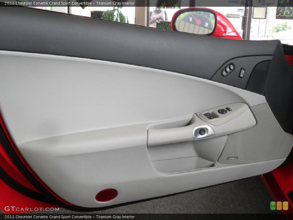 Titanium Gray Interior Door Panel for the 2011 Chevrolet Corvette Grand Sport Convertible #51674982