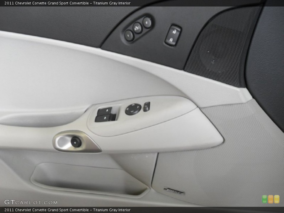 Titanium Gray Interior Controls for the 2011 Chevrolet Corvette Grand Sport Convertible #51674991