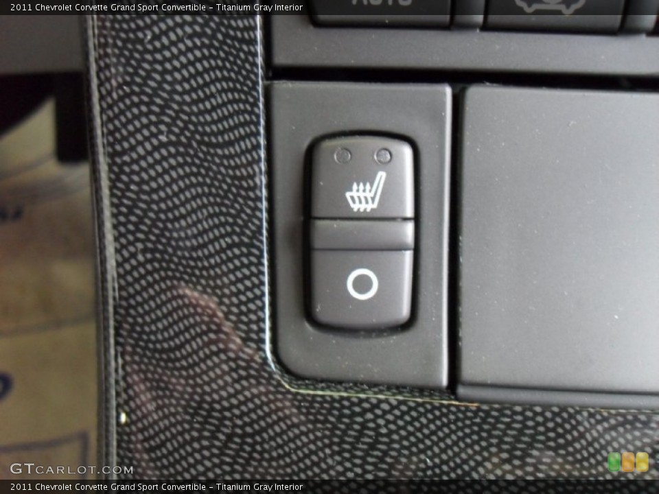 Titanium Gray Interior Controls for the 2011 Chevrolet Corvette Grand Sport Convertible #51675006