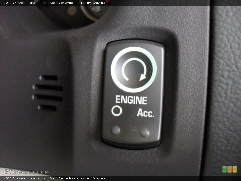Titanium Gray Interior Controls for the 2011 Chevrolet Corvette Grand Sport Convertible #51675036