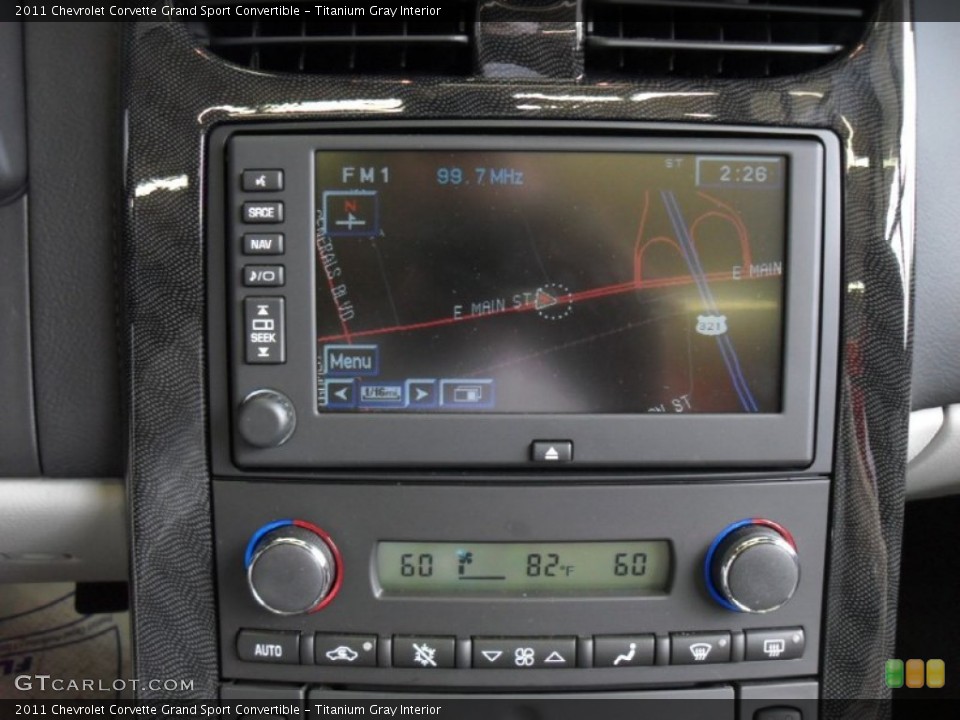 Titanium Gray Interior Navigation for the 2011 Chevrolet Corvette Grand Sport Convertible #51675051