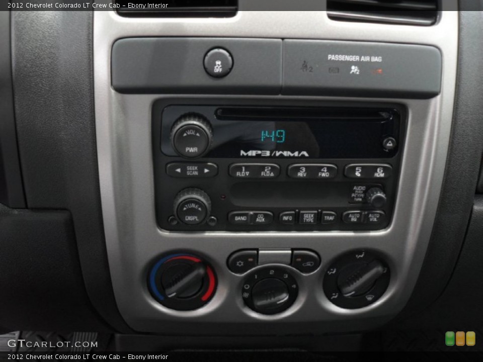 Ebony Interior Controls for the 2012 Chevrolet Colorado LT Crew Cab #51675348