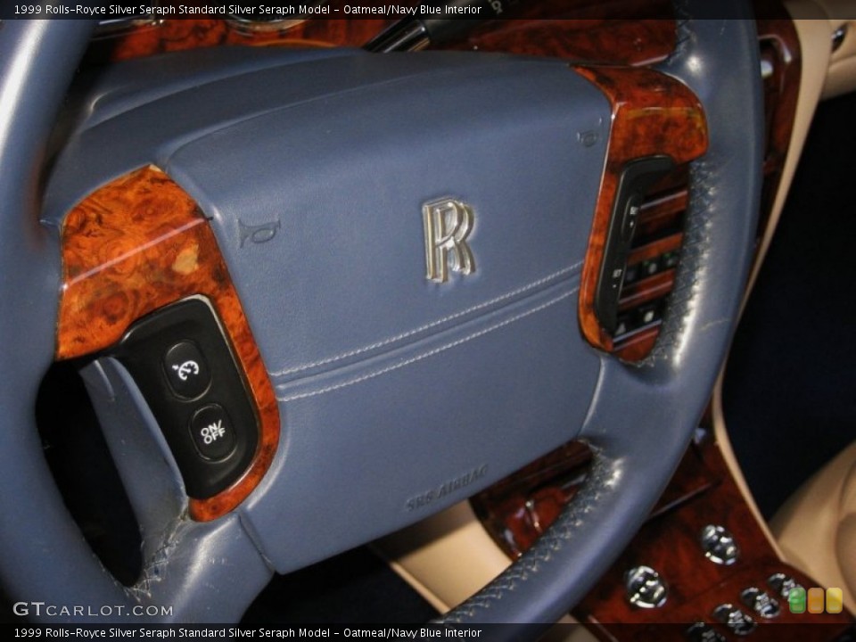 Oatmeal/Navy Blue Interior Steering Wheel for the 1999 Rolls-Royce Silver Seraph  #51675609