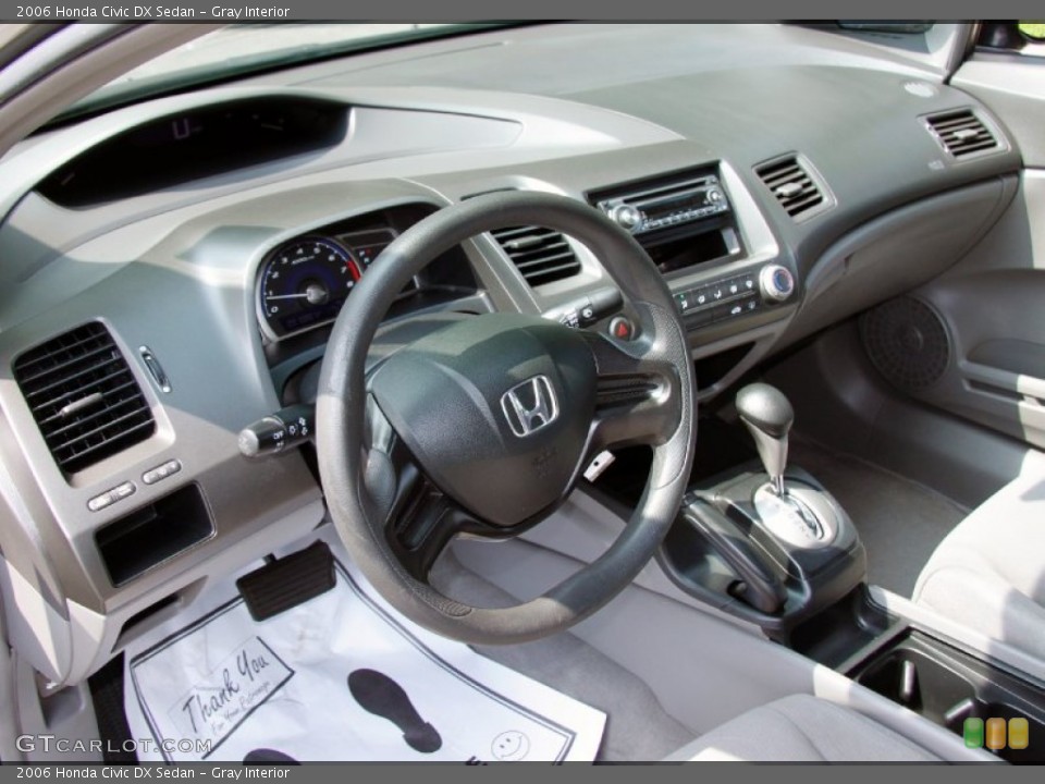 Gray Interior Prime Interior for the 2006 Honda Civic DX Sedan #51675618