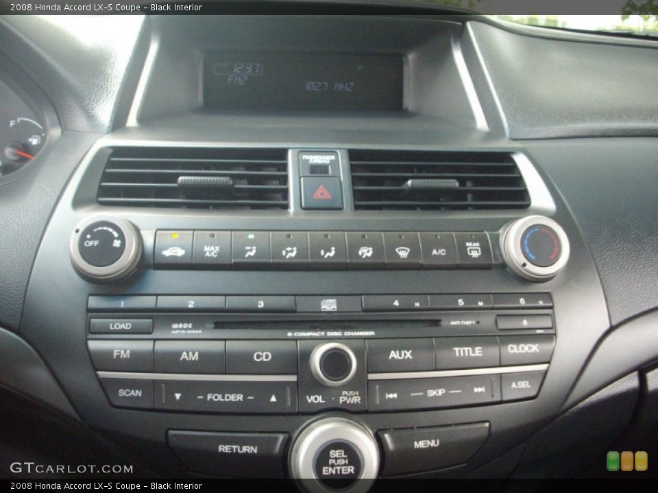 Black Interior Controls for the 2008 Honda Accord LX-S Coupe #51676350