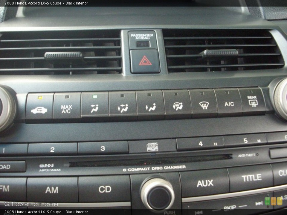 Black Interior Controls for the 2008 Honda Accord LX-S Coupe #51676380