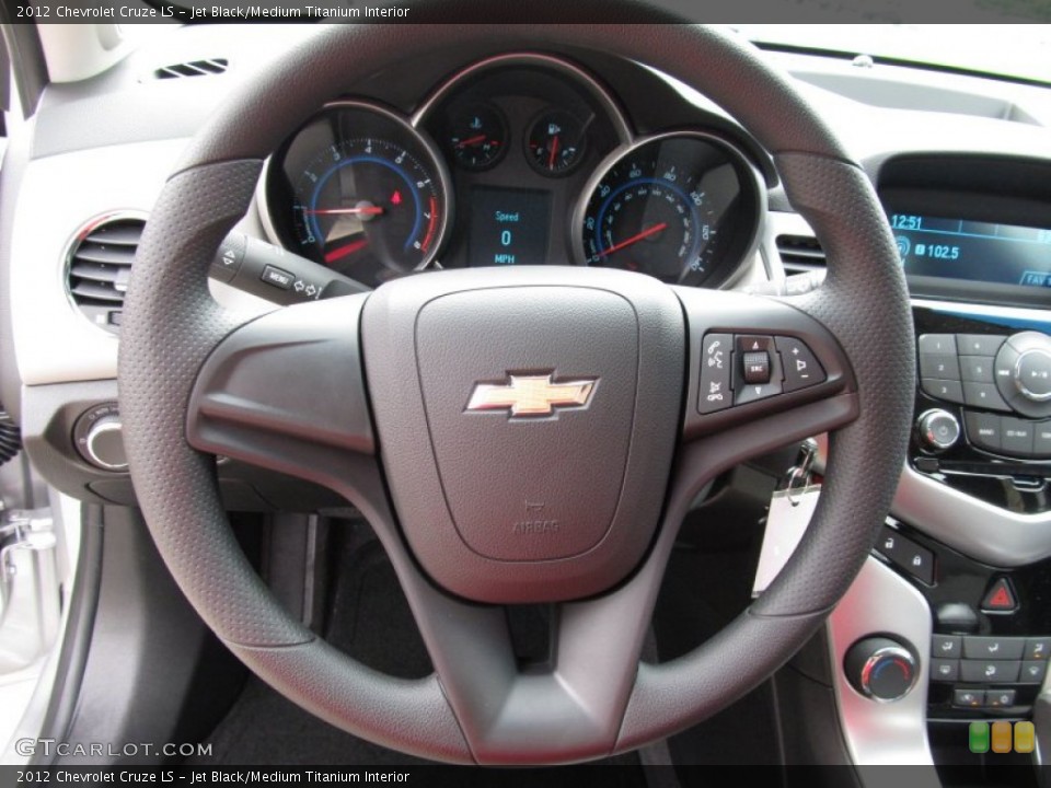 Jet Black/Medium Titanium Interior Steering Wheel for the 2012 Chevrolet Cruze LS #51678243