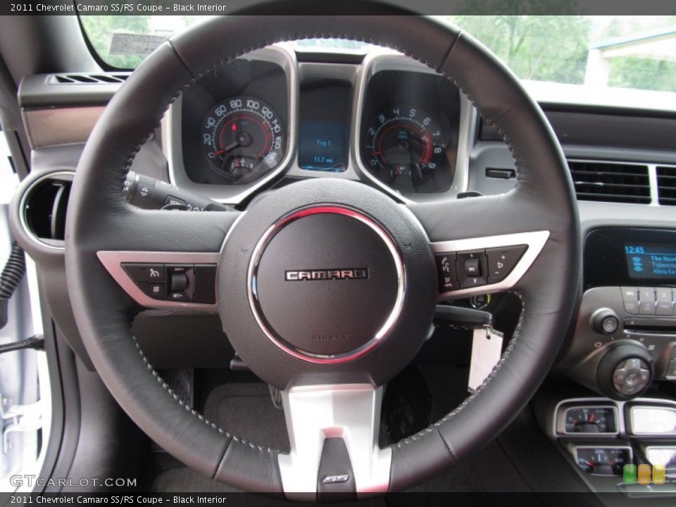 Black Interior Steering Wheel for the 2011 Chevrolet Camaro SS/RS Coupe #51678477