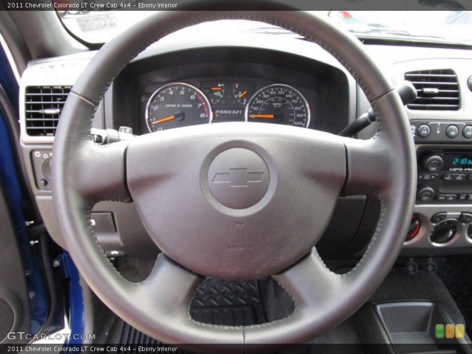 Ebony Interior Steering Wheel for the 2011 Chevrolet Colorado LT Crew Cab 4x4 #51678918