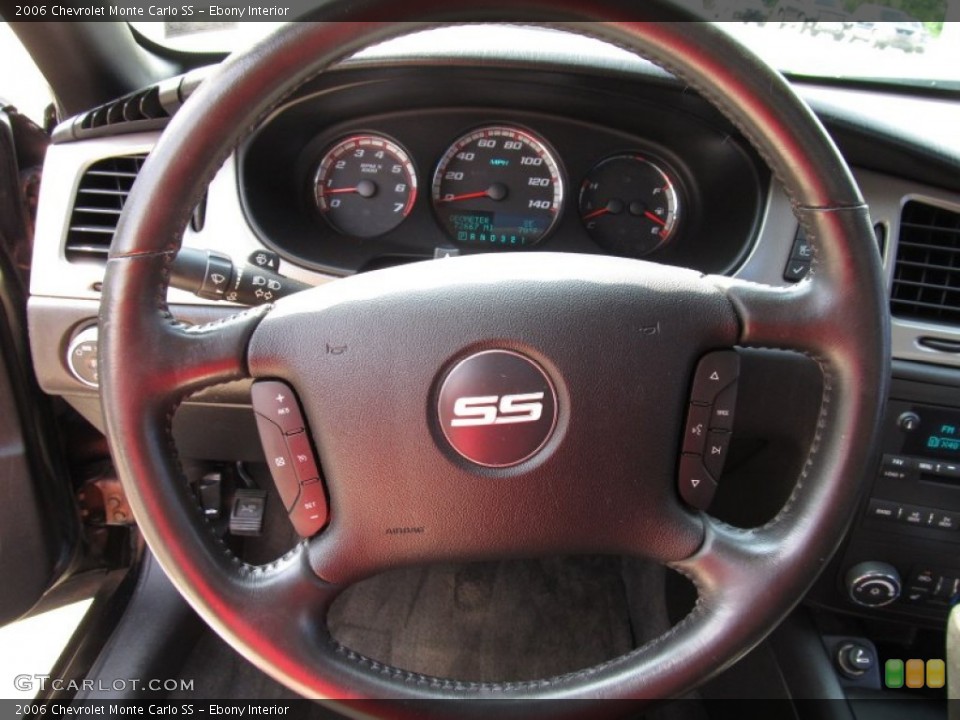 Ebony Interior Steering Wheel for the 2006 Chevrolet Monte Carlo SS #51680511