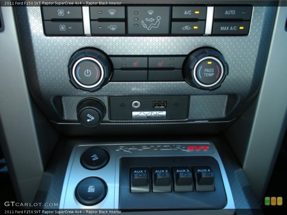 Raptor Black Interior Controls for the 2011 Ford F150 SVT Raptor SuperCrew 4x4 #51684466