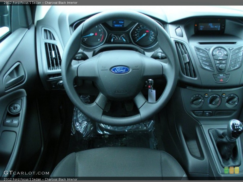 Charcoal Black Interior Dashboard for the 2012 Ford Focus S Sedan #51686406