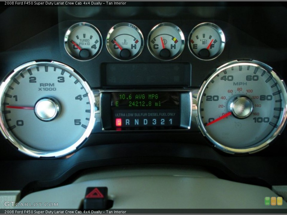 Tan Interior Gauges for the 2008 Ford F450 Super Duty Lariat Crew Cab 4x4 Dually #51686859