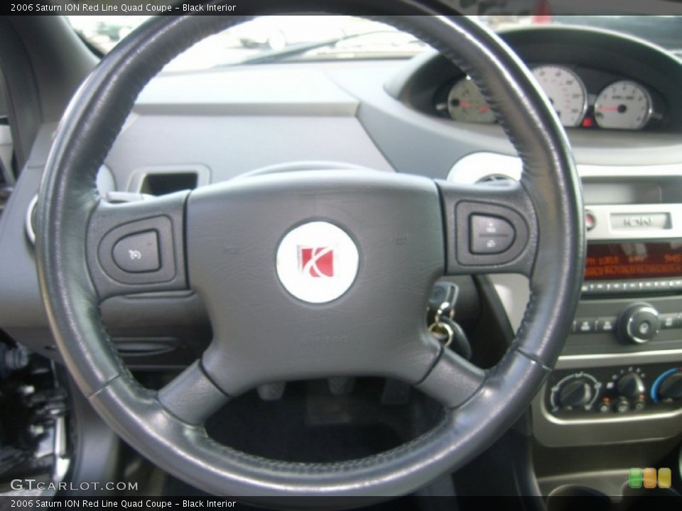 Black Interior Steering Wheel for the 2006 Saturn ION Red Line Quad Coupe #51694432