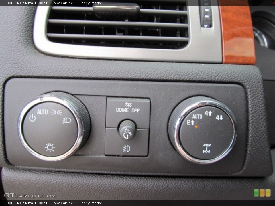 Ebony Interior Controls for the 2008 GMC Sierra 1500 SLT Crew Cab 4x4 #51695668