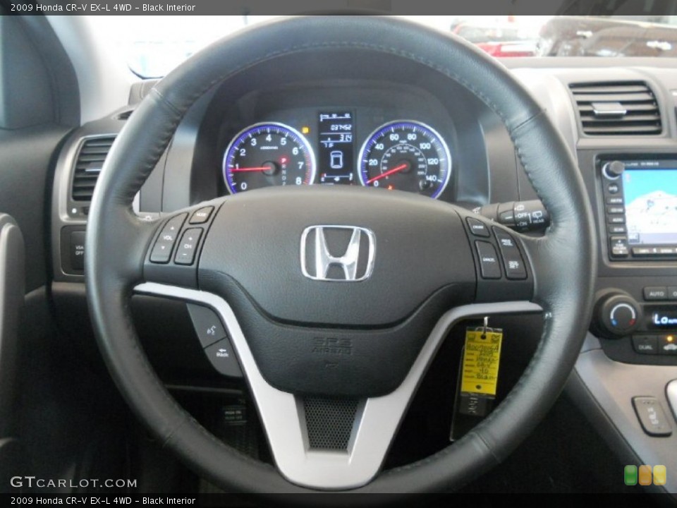 Black Interior Steering Wheel for the 2009 Honda CR-V EX-L 4WD #51699319