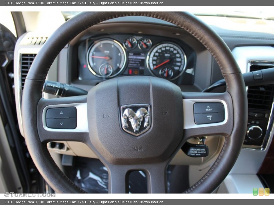 Light Pebble Beige/Bark Brown Interior Steering Wheel for the 2010 Dodge Ram 3500 Laramie Mega Cab 4x4 Dually #51700789