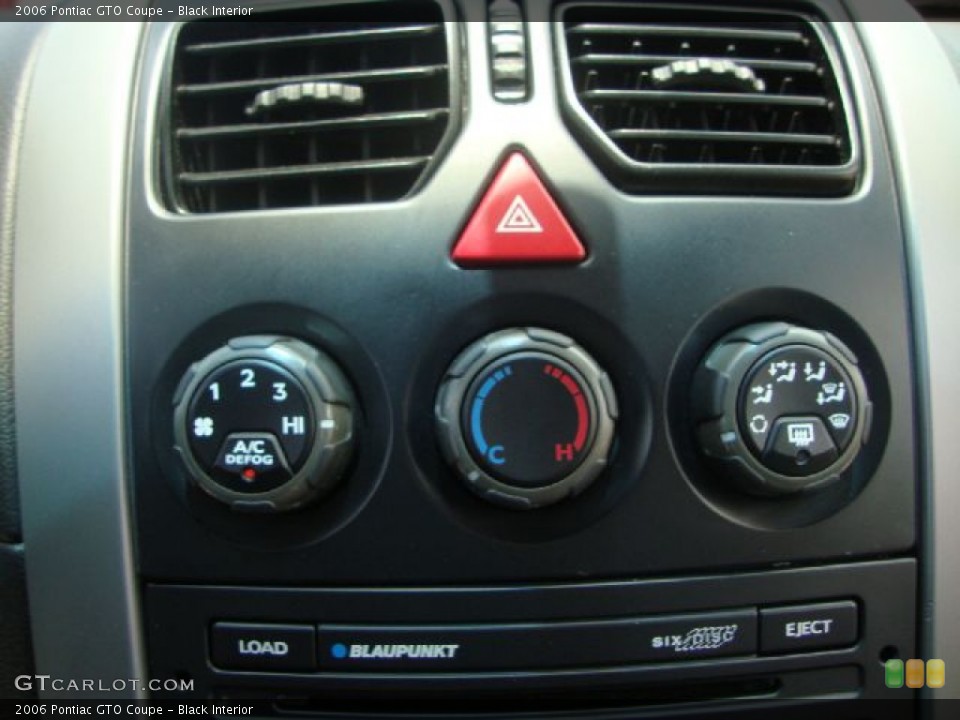 Black Interior Controls for the 2006 Pontiac GTO Coupe #51701002