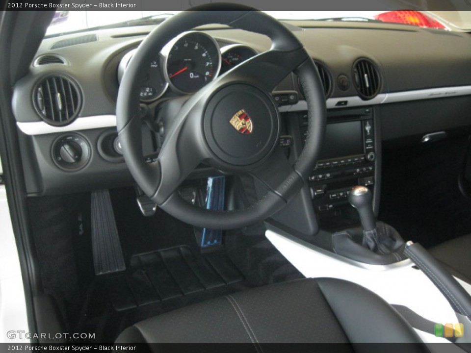 Black Interior Dashboard for the 2012 Porsche Boxster Spyder #51702772