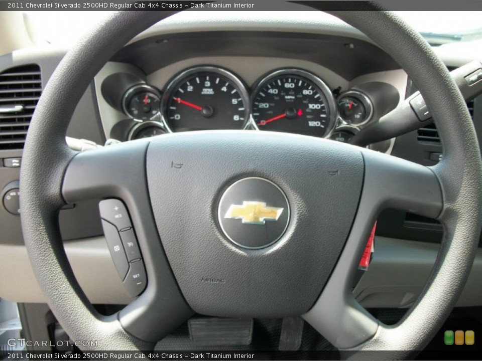 Dark Titanium Interior Steering Wheel for the 2011 Chevrolet Silverado 2500HD Regular Cab 4x4 Chassis #51705703