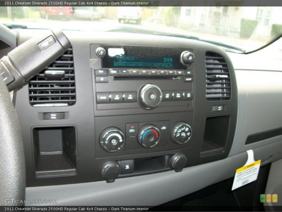 Dark Titanium Interior Controls for the 2011 Chevrolet Silverado 2500HD Regular Cab 4x4 Chassis #51705715