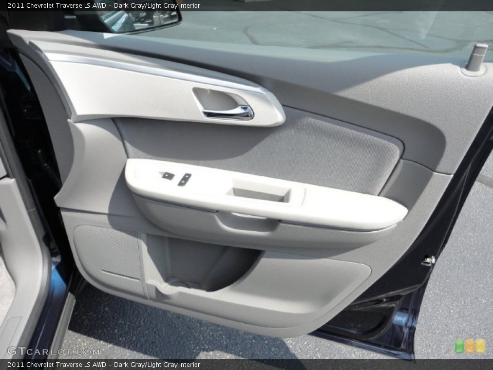 Dark Gray/Light Gray Interior Door Panel for the 2011 Chevrolet Traverse LS AWD #51705874