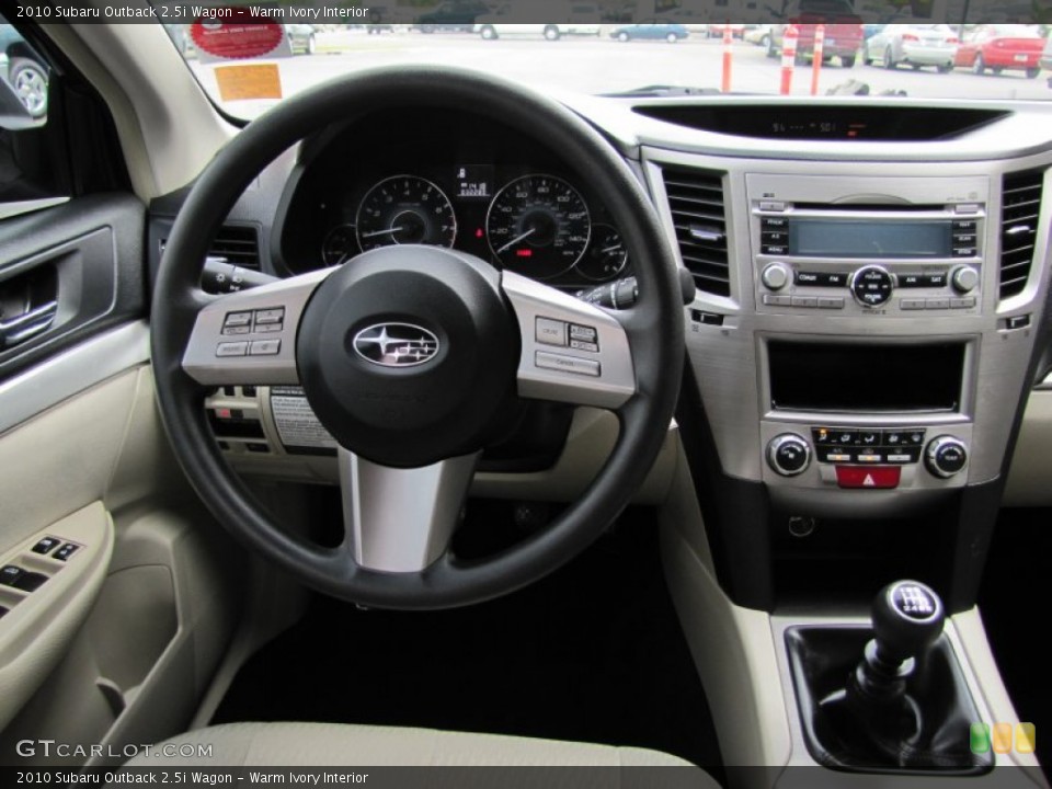 Warm Ivory Interior Dashboard for the 2010 Subaru Outback 2.5i Wagon #51705997