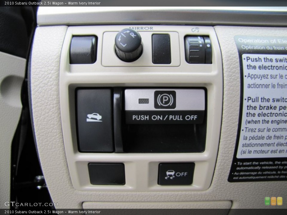 Warm Ivory Interior Controls for the 2010 Subaru Outback 2.5i Wagon #51706088