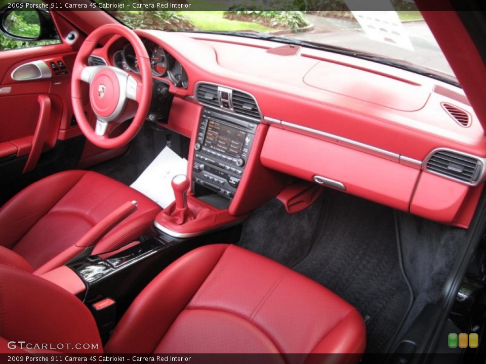 Carrera Red Interior Dashboard for the 2009 Porsche 911 Carrera 4S Cabriolet #51707896