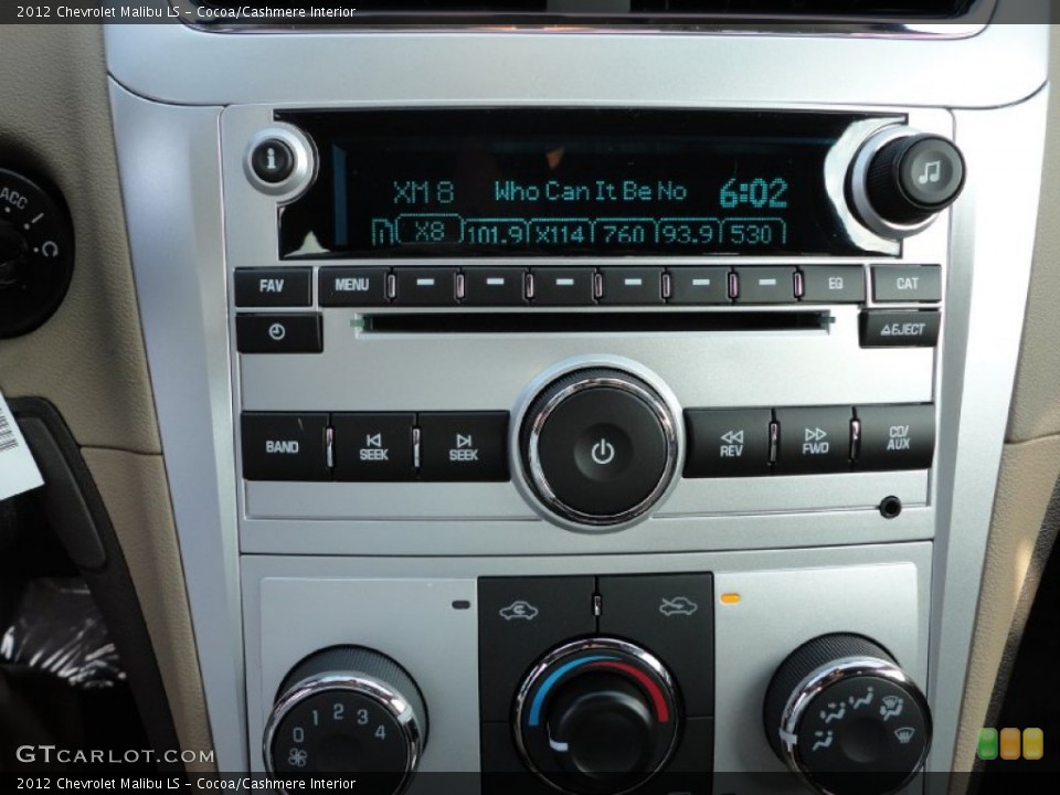 Cocoa/Cashmere Interior Controls for the 2012 Chevrolet Malibu LS #51710158