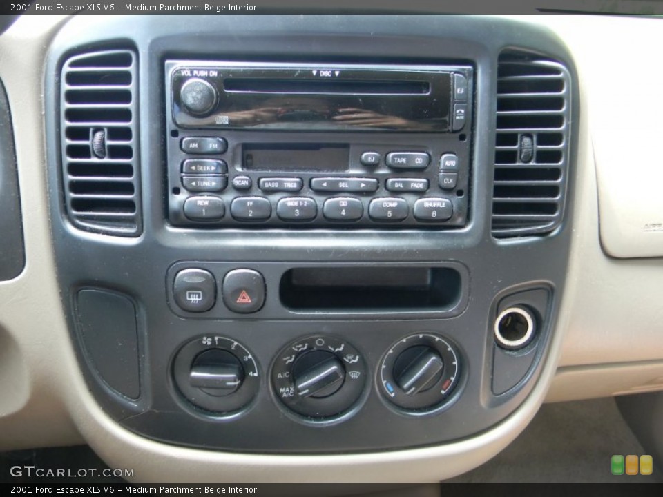 Medium Parchment Beige Interior Controls for the 2001 Ford Escape XLS V6 #51711211