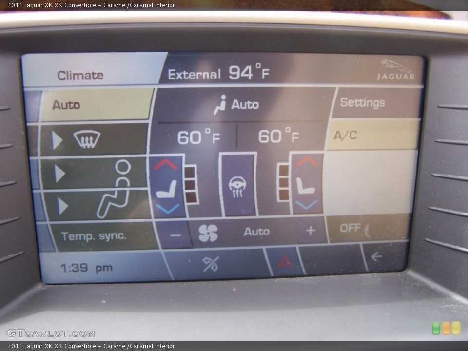 Caramel/Caramel Interior Controls for the 2011 Jaguar XK XK Convertible #51711535