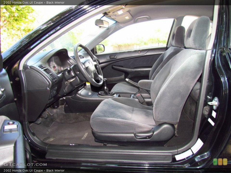 Black Interior Photo for the 2002 Honda Civic LX Coupe #51716344