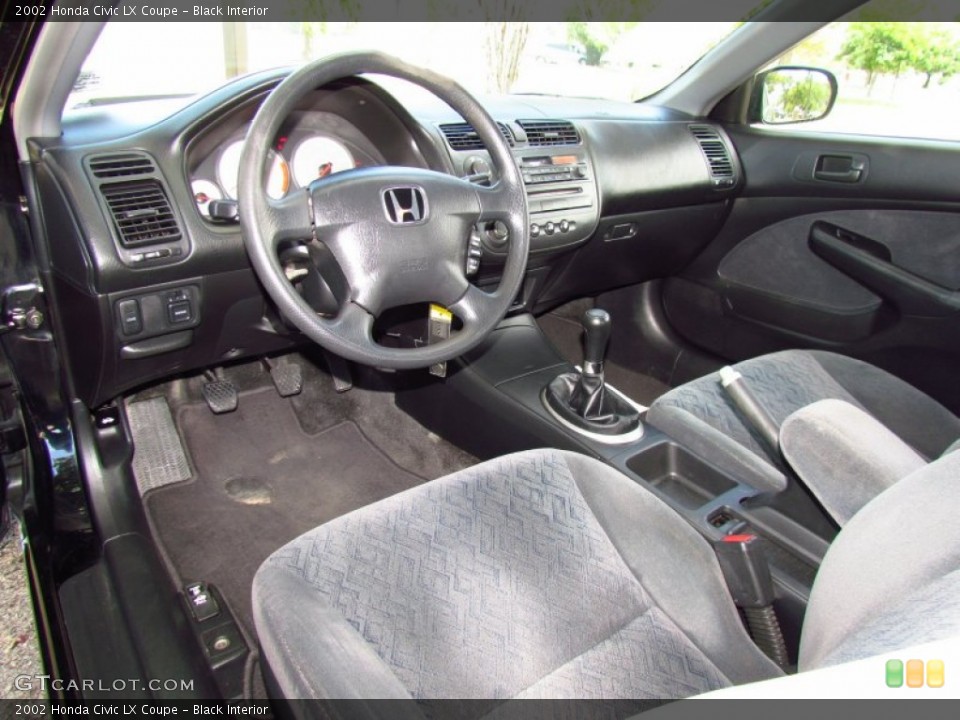 Black Interior Photo for the 2002 Honda Civic LX Coupe #51716389