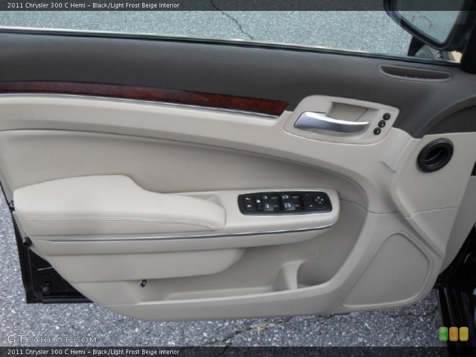 Black/Light Frost Beige Interior Door Panel for the 2011 Chrysler 300 C Hemi #51720184