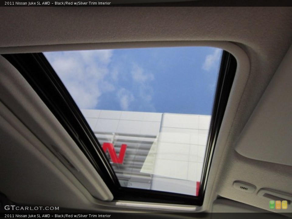 Black/Red w/Silver Trim Interior Sunroof for the 2011 Nissan Juke SL AWD #51722689