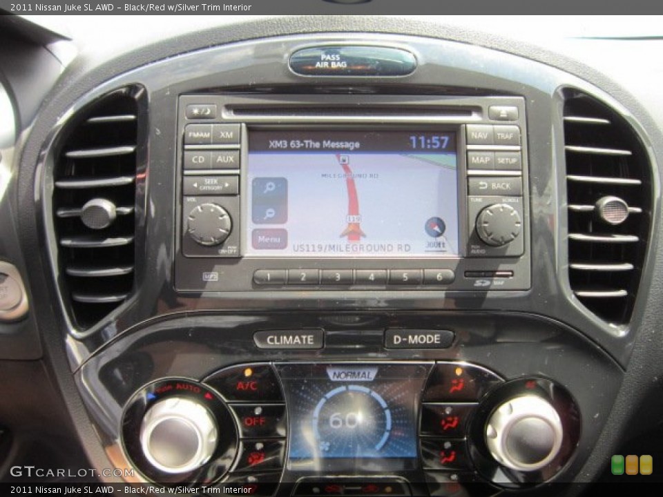 Black/Red w/Silver Trim Interior Navigation for the 2011 Nissan Juke SL AWD #51722695