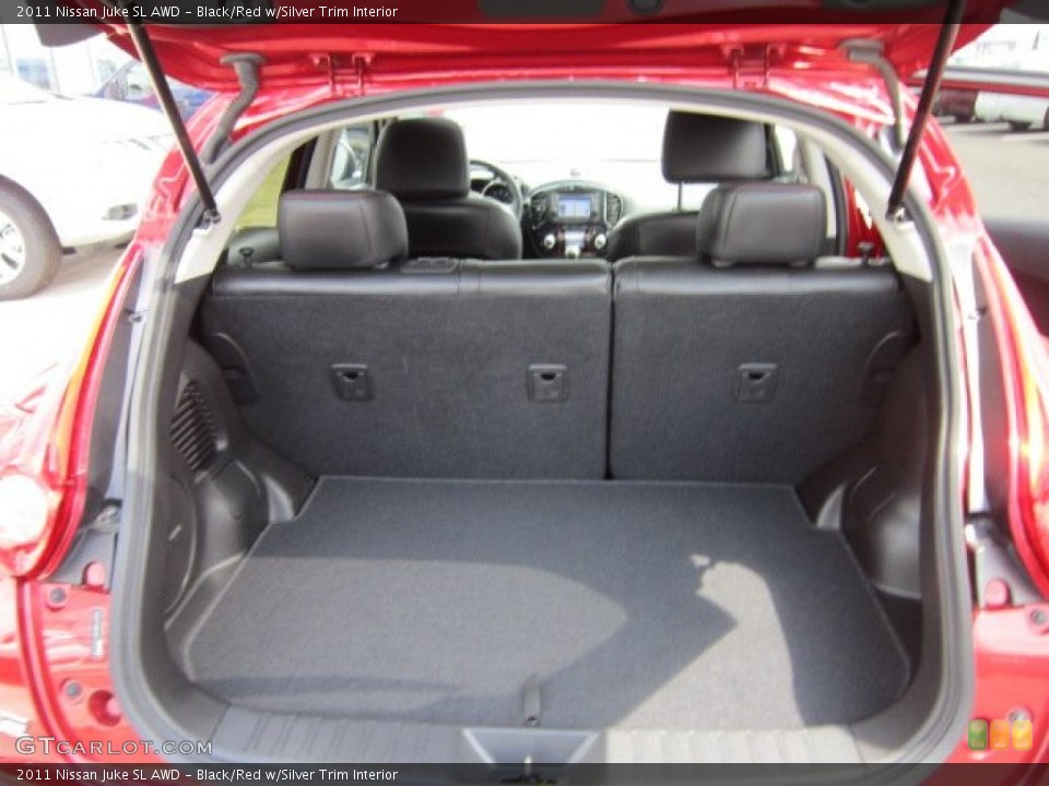 Black/Red w/Silver Trim Interior Trunk for the 2011 Nissan Juke SL AWD #51722725