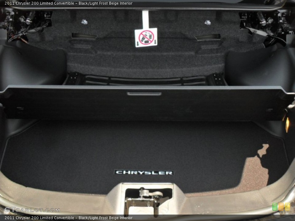 Black/Light Frost Beige Interior Trunk for the 2011 Chrysler 200 Limited Convertible #51725248
