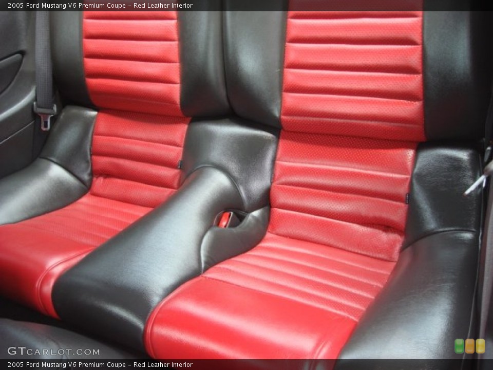 Red Leather Interior Photo for the 2005 Ford Mustang V6 Premium Coupe #51727891