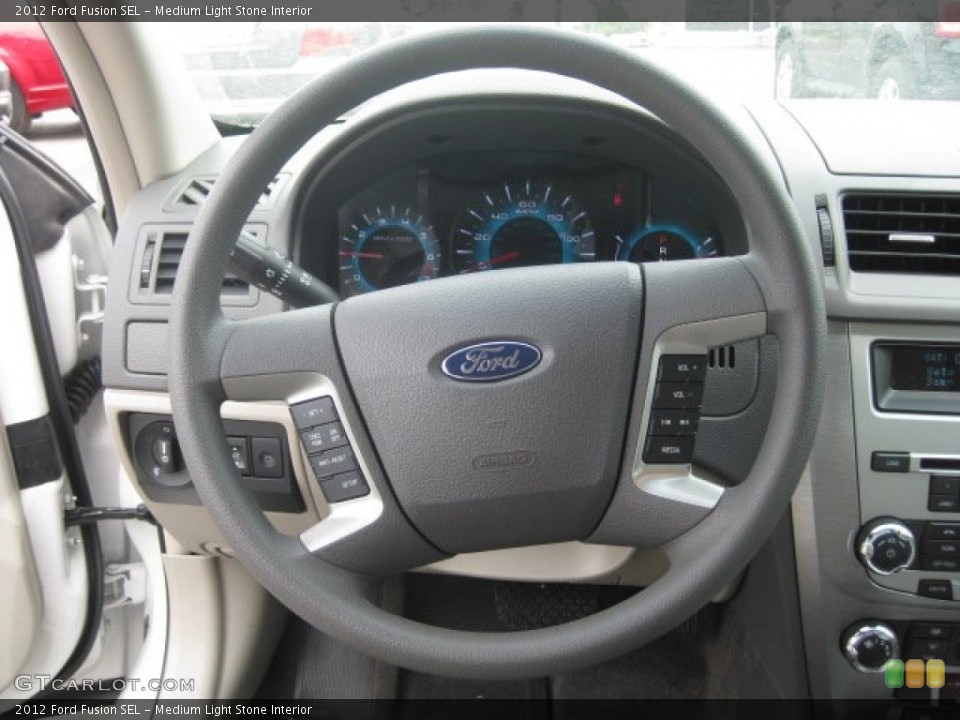 Medium Light Stone Interior Steering Wheel for the 2012 Ford Fusion SEL #51733582