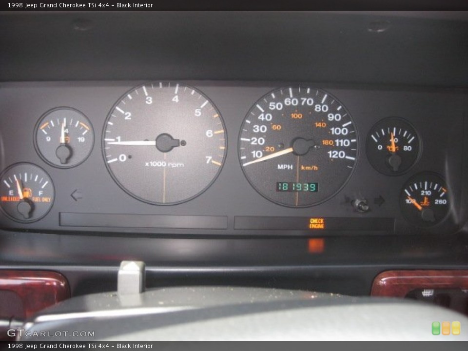 Black Interior Gauges for the 1998 Jeep Grand Cherokee TSi 4x4 #51736339